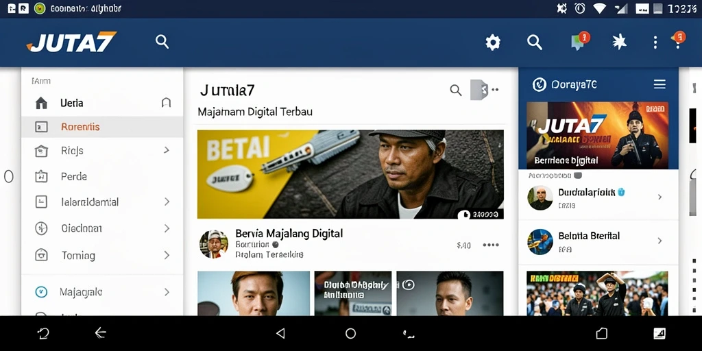 Antarmuka intuitif aplikasi Majalah Digital JUTA7.