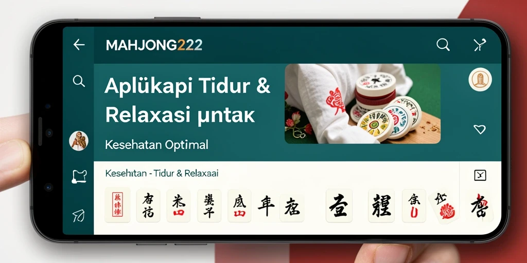 Tampilan antarmuka aplikasi MAHJONG222 yang sederhana dan menenangkan.