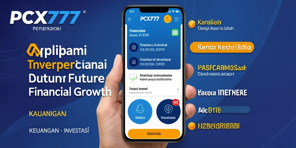 Tampilan antarmuka pengguna aplikasi PCX777 untuk investasi yang mudah dan praktis.