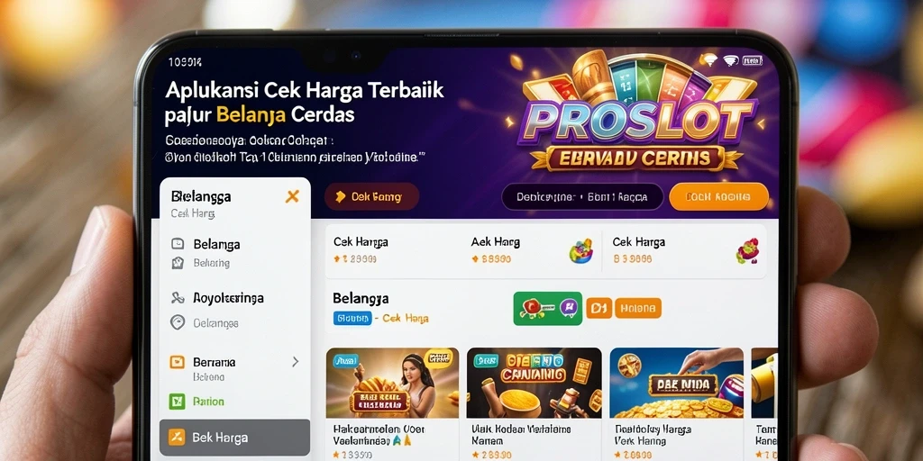 Tampilan antarmuka PROSLOT untuk cek harga produk dengan mudah.
