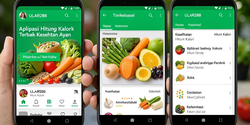 Tampilan utama ULAR288 menampilkan fitur Hitung Kalori yang ramah pengguna.